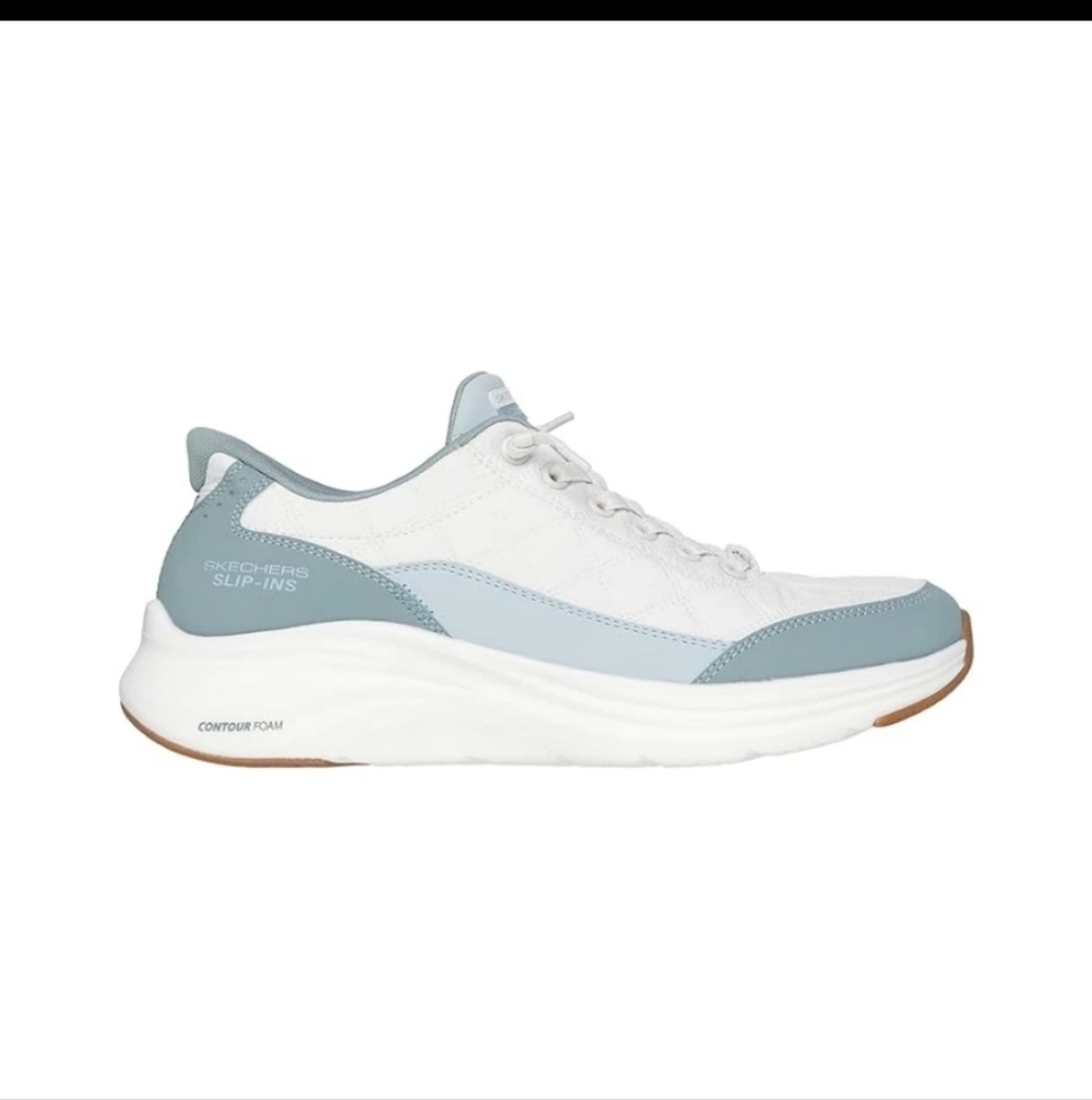 Skechers Women's Contour Foam Slip Ins Sneaker, Sage - Picture 2 of 9